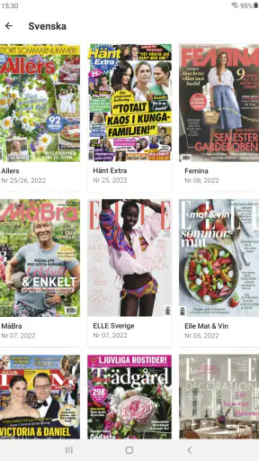 Pling – digital tidningsapp screenshot