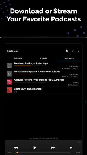 Podkicker - Podcast App Player screenshot
