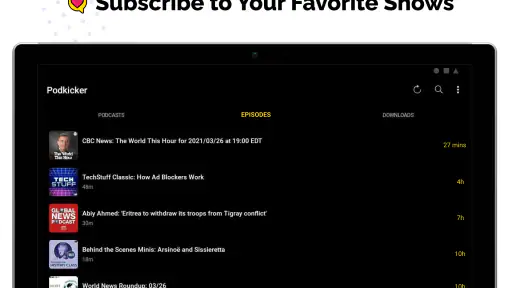 Podkicker Podcast-spelare screenshot