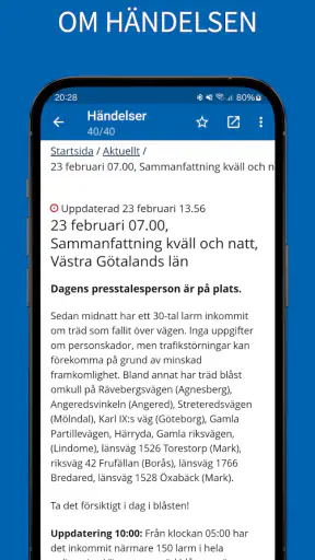 Polishändelser screenshot