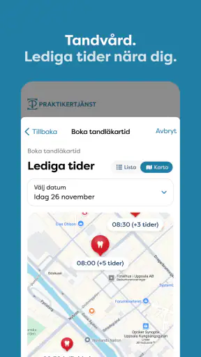 Praktikertjänst vård&tandvård screenshot