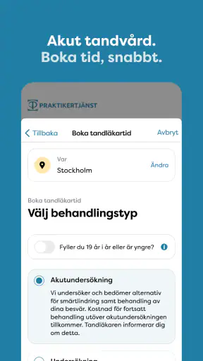 Praktikertjänst vård&tandvård screenshot