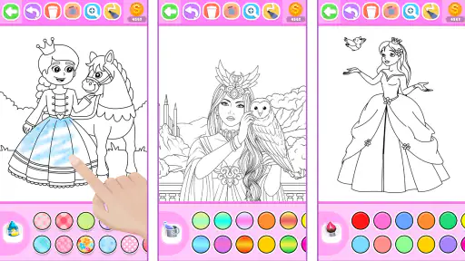 Prinsessa målarbok glitter screenshot