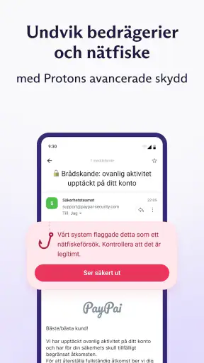 Proton Mail: Krypterad e-post screenshot