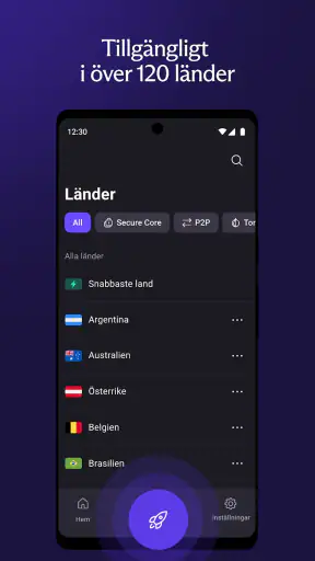 Proton VPN: Snabb och säker screenshot