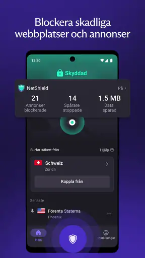 Proton VPN: Snabb och säker screenshot