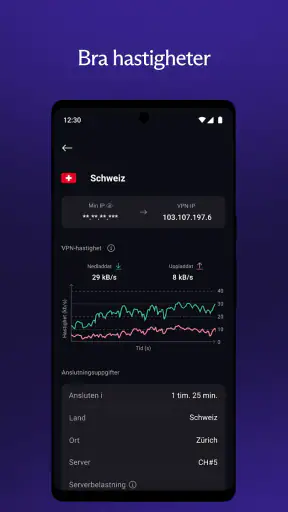 Proton VPN: Snabb och säker screenshot