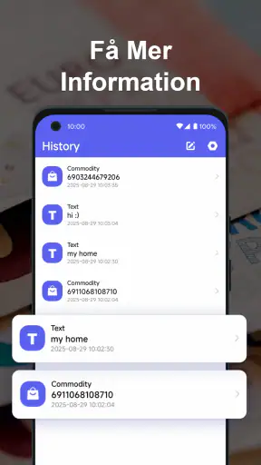 QR-skanner screenshot