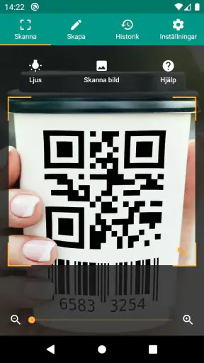 QR-skanner och streckkoder screenshot