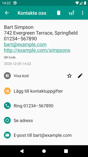 QR-skanner och streckkoder screenshot