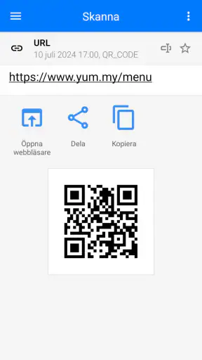 QR & Streckkodsläsare screenshot