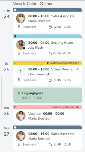 Quinyx Mobile screenshot