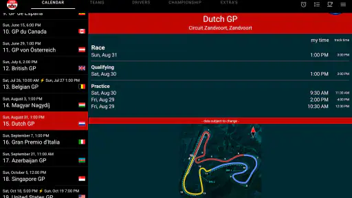 Racing Calendar 2026 + Ranking screenshot