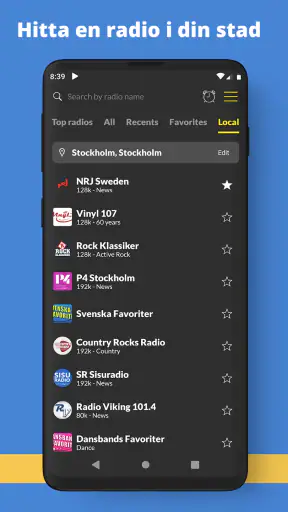 Radio Sverige: FM Radio online screenshot