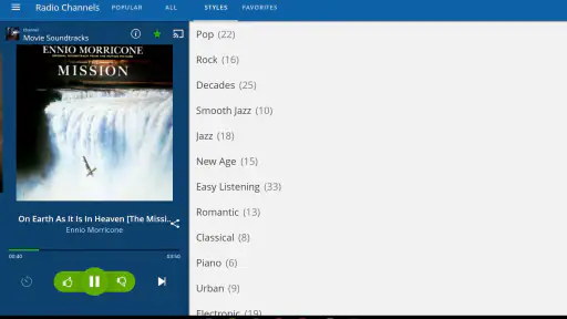 RadioTunes: Hits, Jazz, 80s screenshot