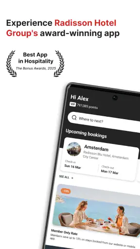 Radisson Hotels: bokningar screenshot