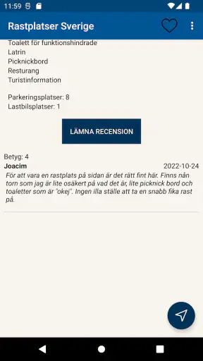 Rastplatser Sverige screenshot