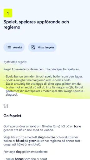 Regler för golfspel 2023 screenshot