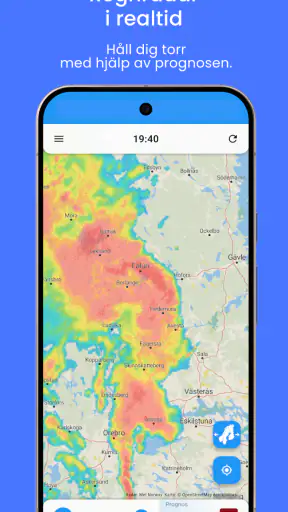 Regnradar - med prognos screenshot