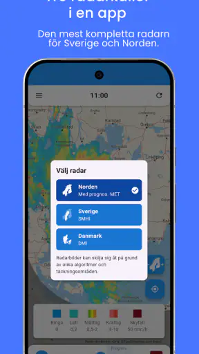 Regnradar - med prognos screenshot