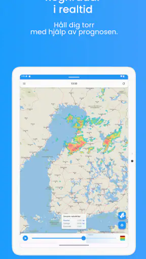 Regnradar - med prognos screenshot