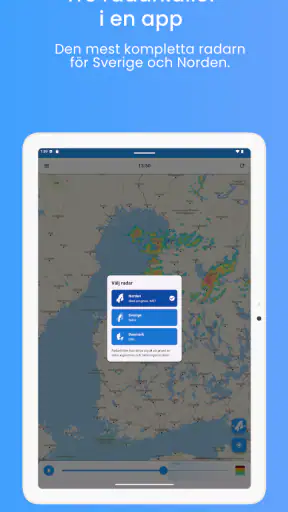 Regnradar - med prognos screenshot