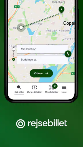 Rejsebillet screenshot