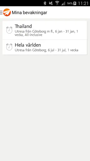 Reseguiden Sista minuten screenshot