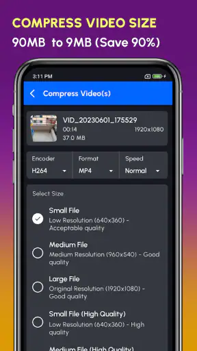 Resize Video, Compress & Crop screenshot