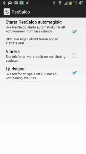 ResSaldo screenshot