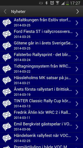 Resultatservice screenshot