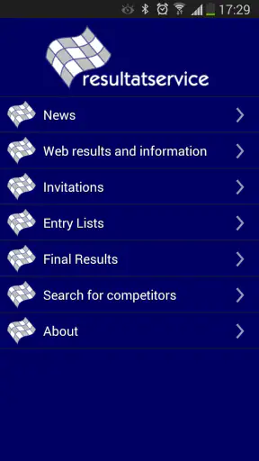 Resultatservice screenshot