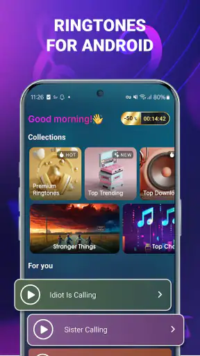 Ringsignaler android musik screenshot