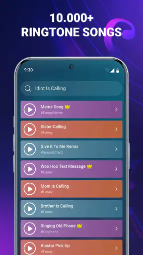 Ringsignaler android musik screenshot