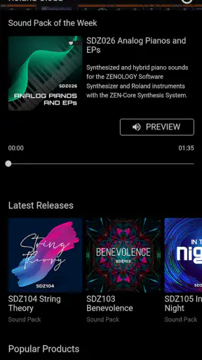 Roland Cloud Connect screenshot