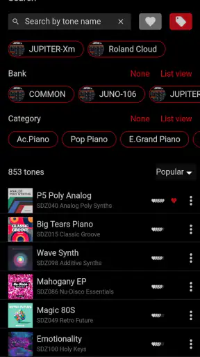 Roland Cloud Connect screenshot
