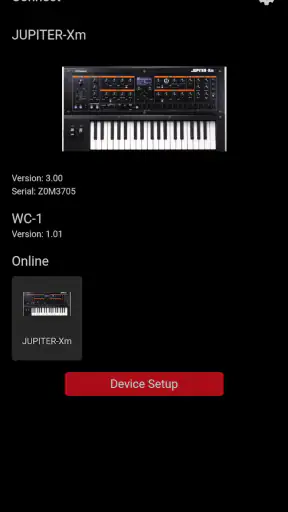 Roland Cloud Connect screenshot