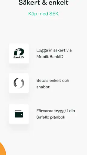 Safello: Köp Bitcoin med SEK screenshot