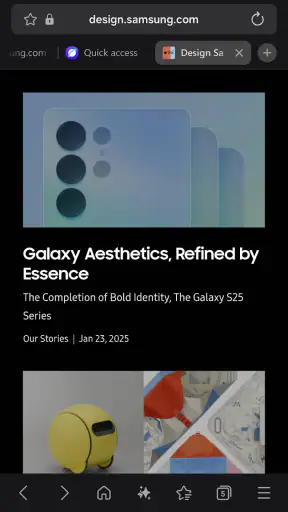 Samsung Browser screenshot