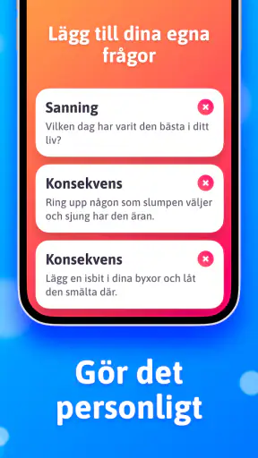 Sanning eller Konsekvens screenshot