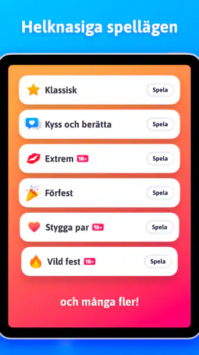 Sanning eller Konsekvens screenshot