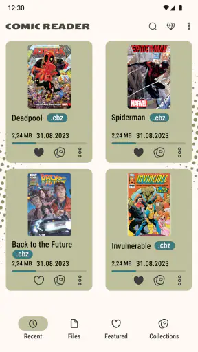 Serieläsare (cbz/cbr) screenshot