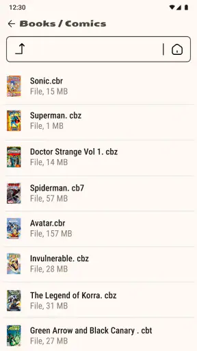 Serieläsare (cbz/cbr) screenshot