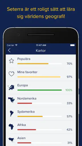 Seterra Geografi screenshot