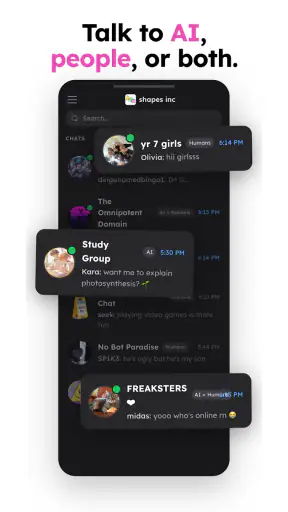 shapes.inc - AI with friends screenshot