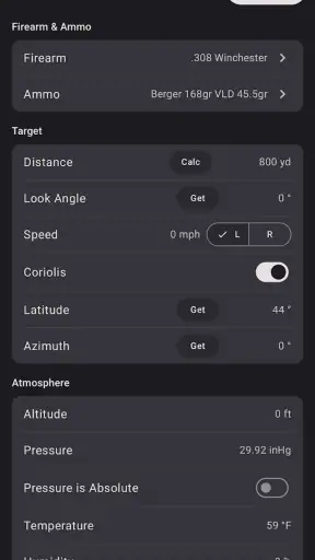 Shooter: Ballistic Calculator screenshot