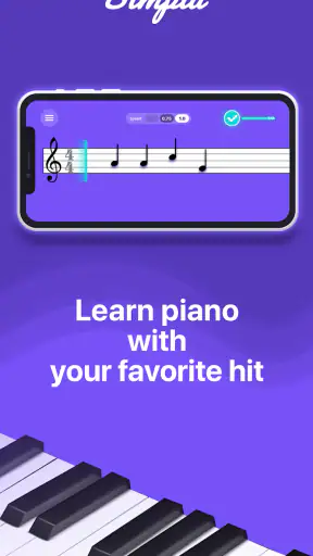 Simpia: Learn piano by songs screenshot