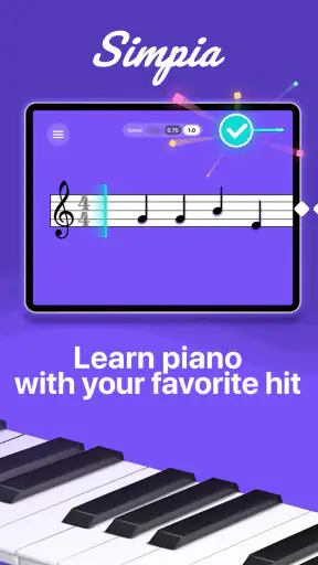 Simpia: Learn piano by songs screenshot