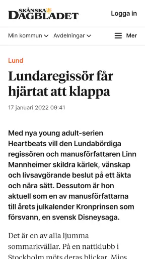 Skånska Dagbladet screenshot