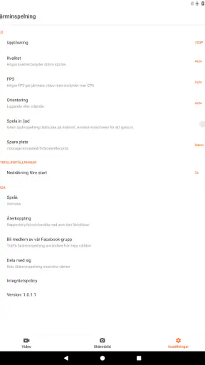 Skärminspelning - XRecorder screenshot
